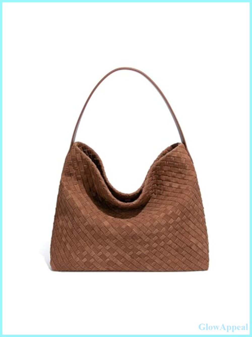 Faux Suede Braided Hobo Shoulder Bag Removable Strap Crossbody Tote